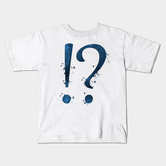 Exclamation + Question mark Kids T-Shirt by TheJollyMarten